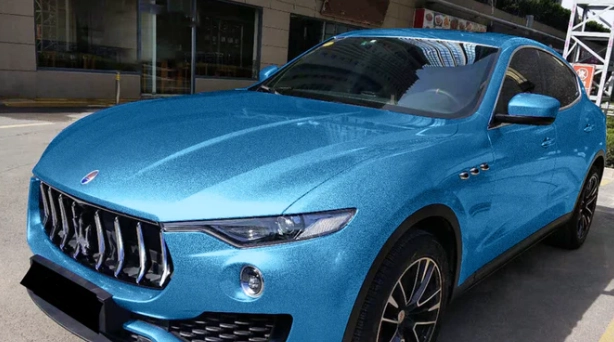 gloss sky blue car wrap