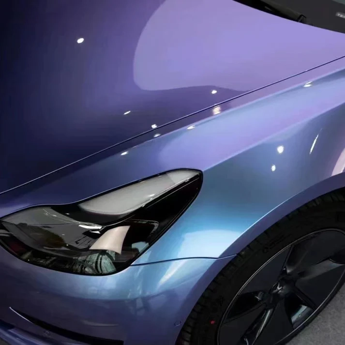 chameleon grey car wrap