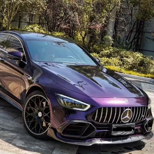 gloss metallic purple car wrap