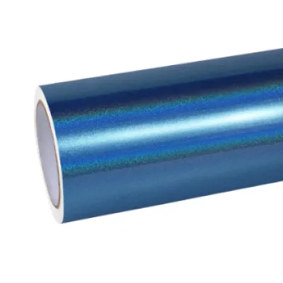 laser gloss blue vinyl wrap
