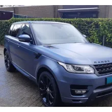matte metal grey blue vinyl wrap
