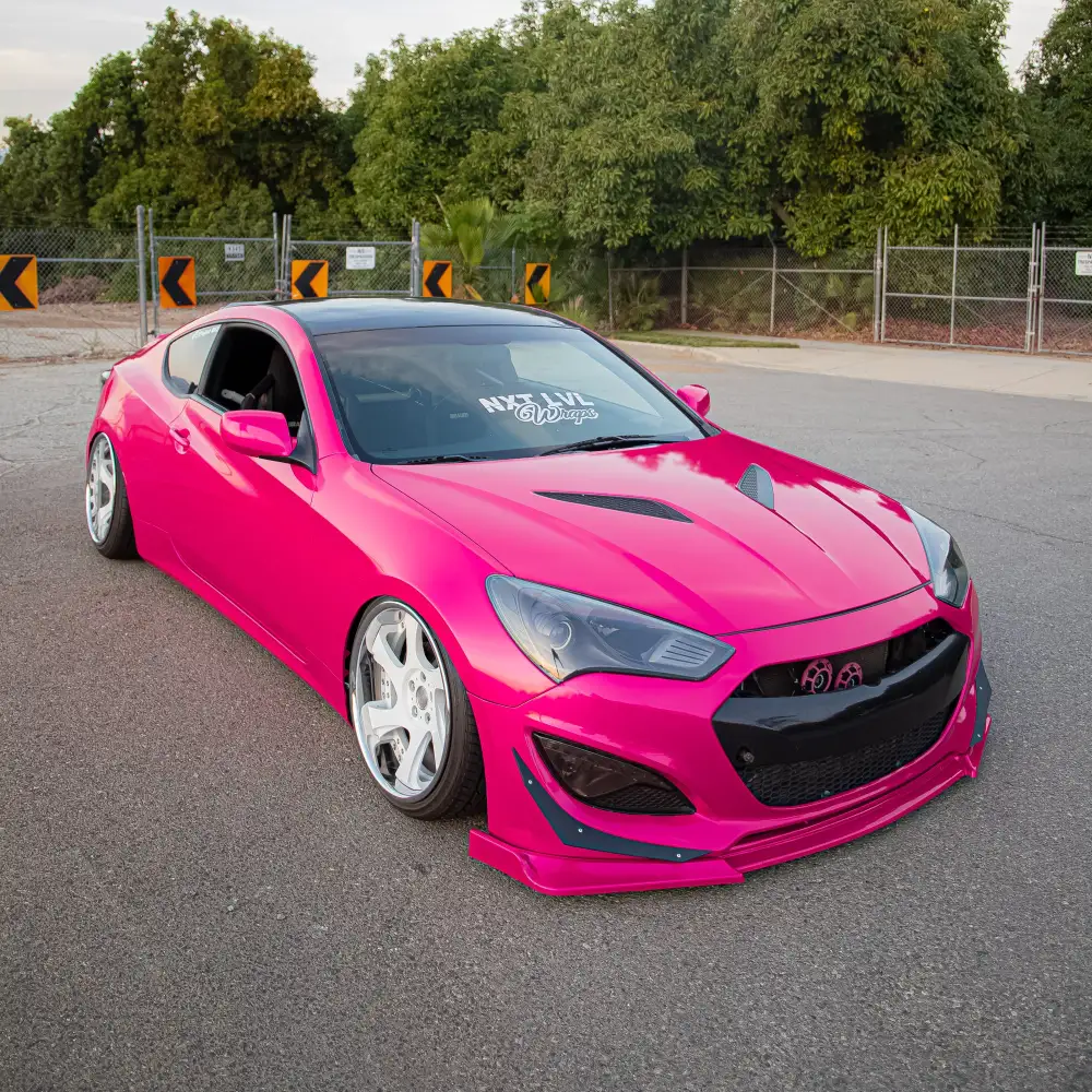 rose red car wrap