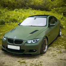 Matte Olive Green Car Vinyl Wrap