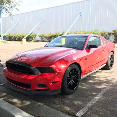 Gloss Blood Red Car Vinyl Wrap Sale 02