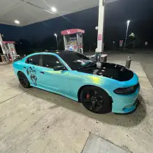Metallic Neon Ice Blue Vinyl Wrap