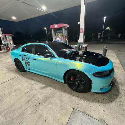 Gloss Metallic Ice Blue Car Vinyl Wrap 02