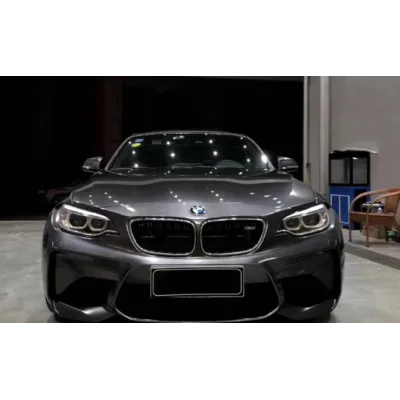 Gloss Metallic Titanium Grey Car Vinyl Wrap 02