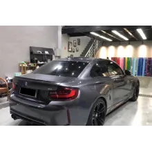metallic grey car wrap

