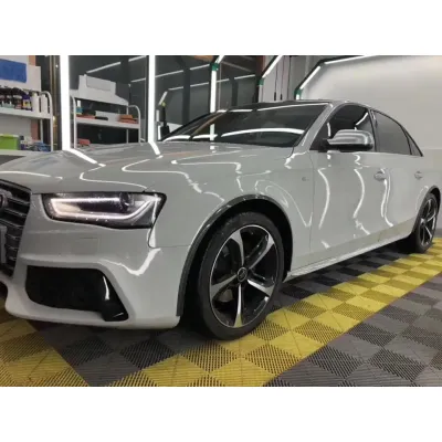 Gloss Light Grey Car Vinyl Wrap  Sale 02