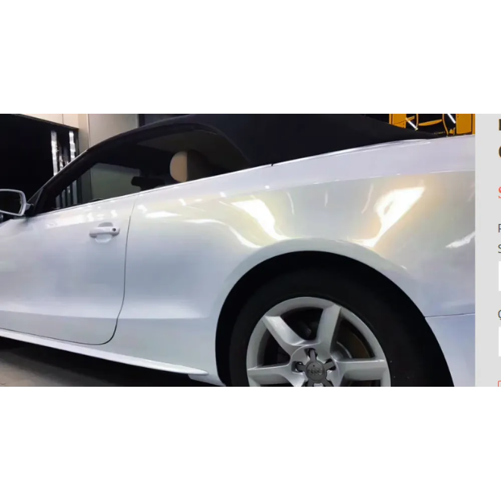 Gloss Metallic Chameleon Gold White Car Wrap04