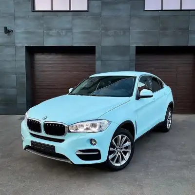 Matte Light Blue Car Vinyl Wrap 02
