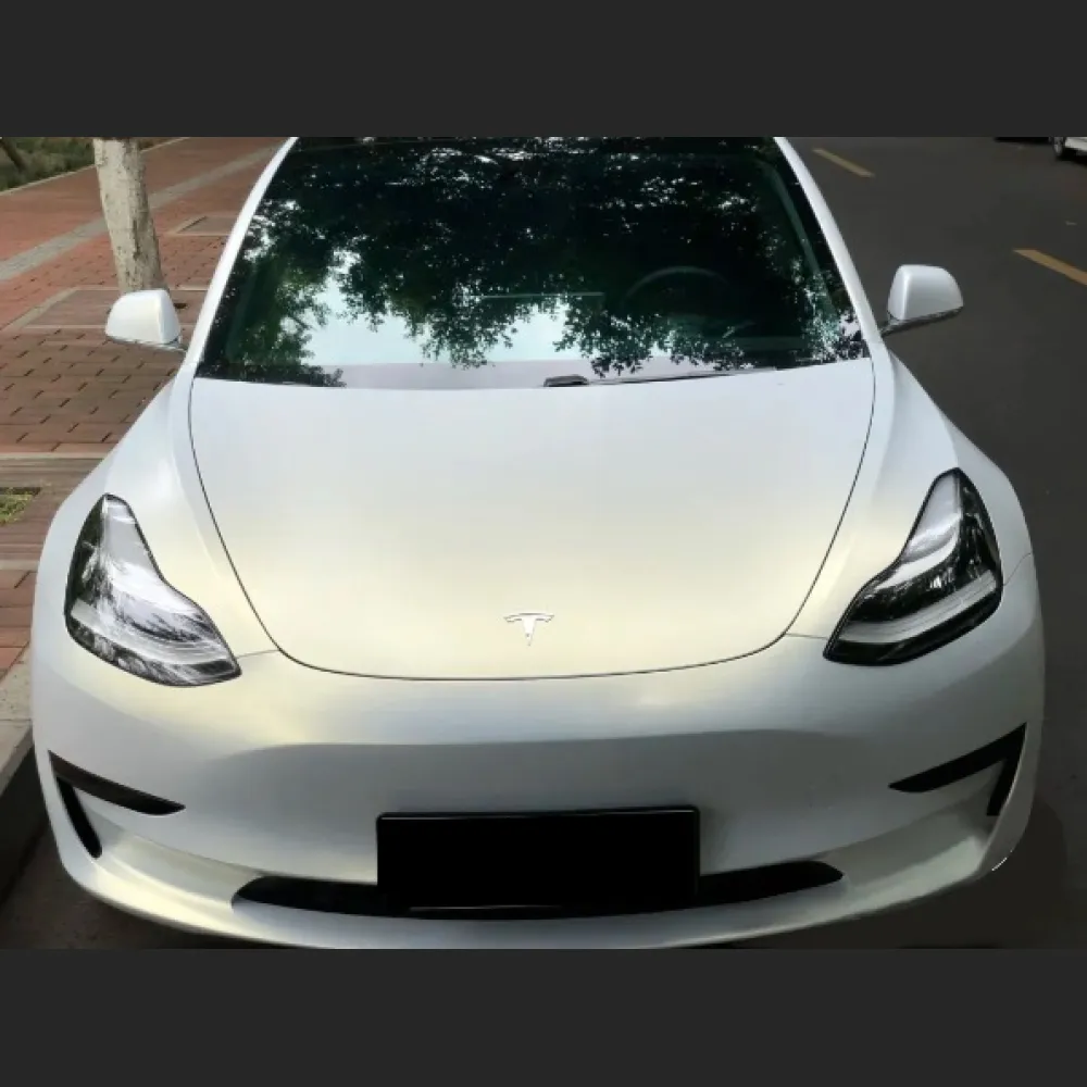 Matte Metallic Chameleon Gold White Car Vinyl Wrap02