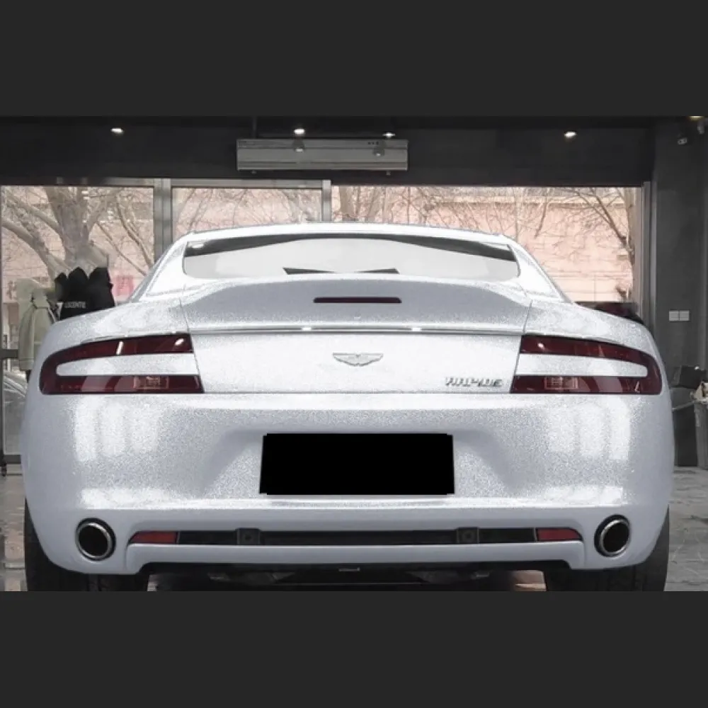 Matte Metallic Sparkle Glitter White Car Wrap03