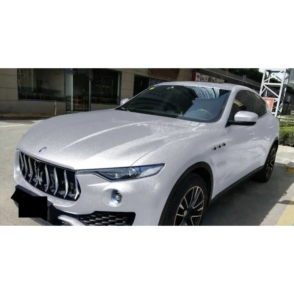 Matte Glittter White Car Wrap Metallic Sparkle White Vinyl Wraps