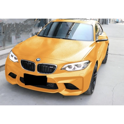 Matte Metallic Glitter Sparkle Yellow Car Vinyl Wrap 02