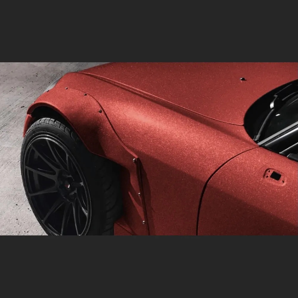 red sparkle car wrap02