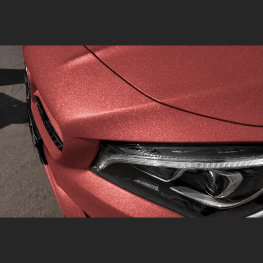Gloss Metallic glitter red car wrap03