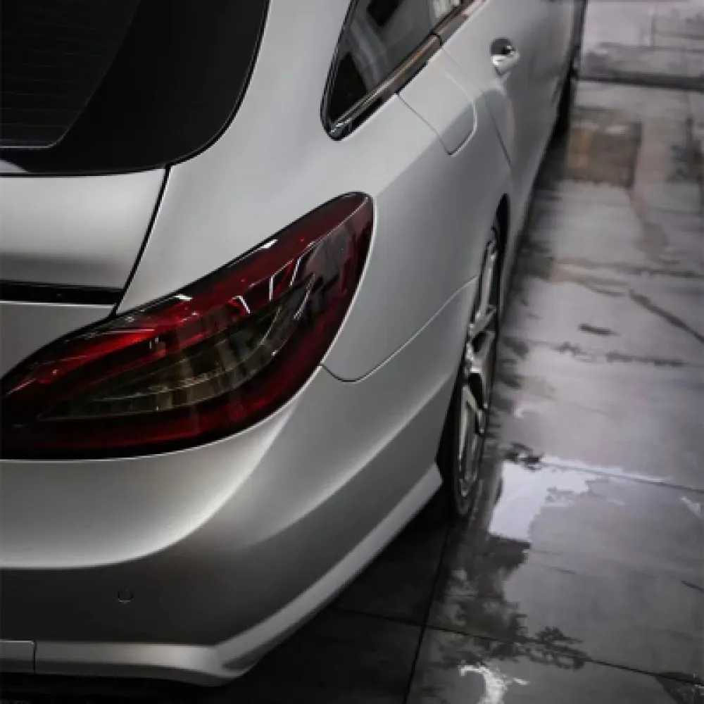 Matte Satin Silver Car Wrap