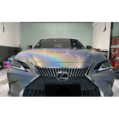 Matte Metallic Rainbow Laser Silver Car Vinyl Wrap 02