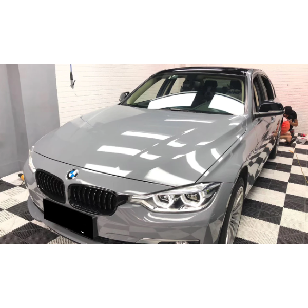 Gloss Light Nardo Grey Vinyl Wrap Glossy Nardo Grey Wraps ALUKOVINYL