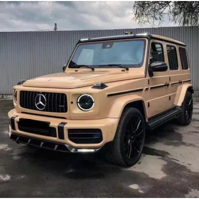 Gloss Desert Yellow Car Vinyl Wrap Sale 02