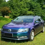 purple blue car wrap