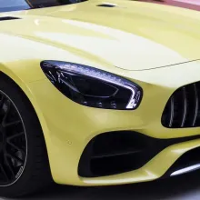 Gloss Light Yellow Car Vinyl Wrap