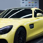 gloss light yellow vinyl wrap