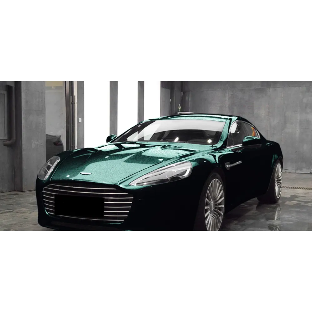 Metallic midnight green car wrap03