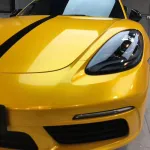 Gloss Metallic Golden Yellow Car Vinyl Wrap