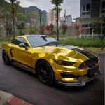Gloss Mirror Chrome Yellow Car Vinyl Wrap