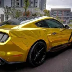 Gloss Mirror Chrome Yellow Car Wrap