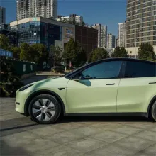sage green wrap car
