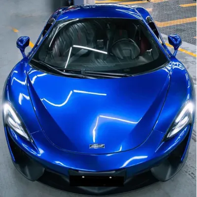 gloss blue metallic vinyl wrap
