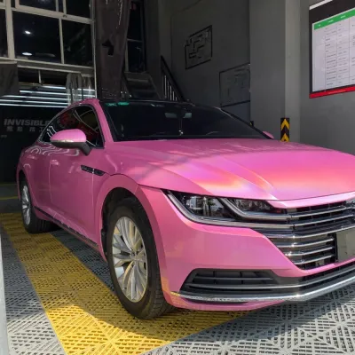 aluko pink metallic car wrap