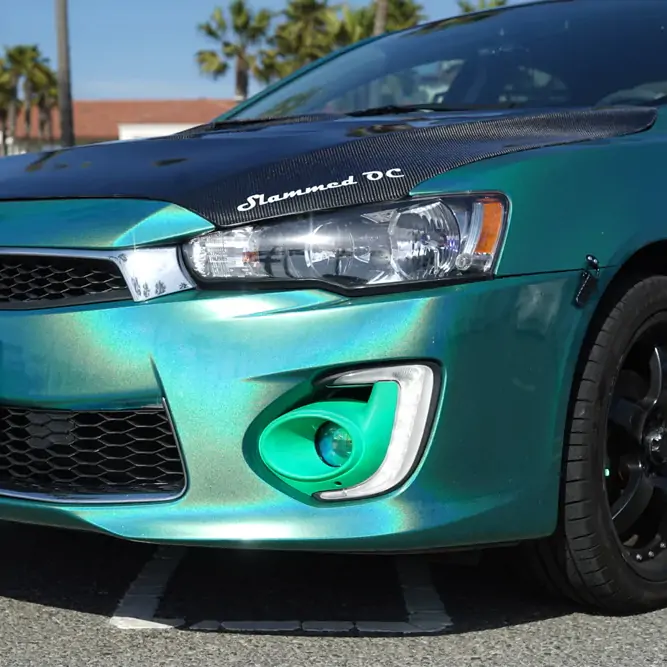 Gloss Rainbow Green Metallic Car Vinyl Wrap