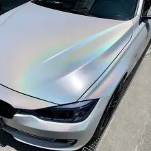 aluko laser white car wrap