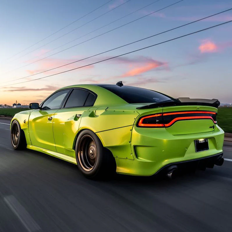 neon yellow vinyl wrap