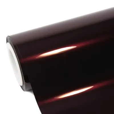 Gloss Metallic Cherry Red Car Vinyl Wrap