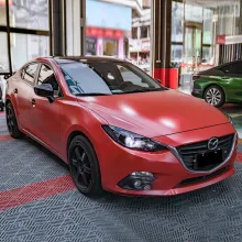 matte pure red vinyl wrap