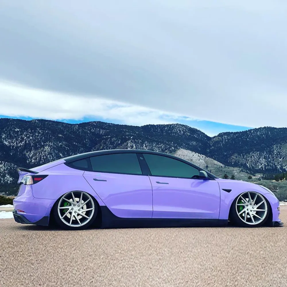 Gloss Lavender Purple Car Vinyl Wrap03