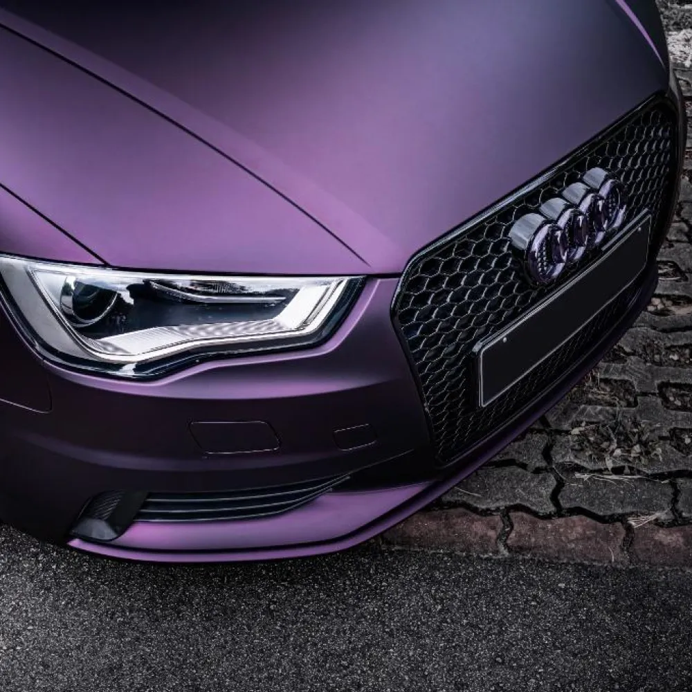 meester honderd was matte metallic purple wrap | metallic purple car wrap