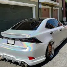 Gloss Metallic Rainbow White Wrap
