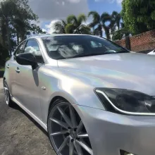 Gloss Metallic Rainbow White Car Vinyl Wrap