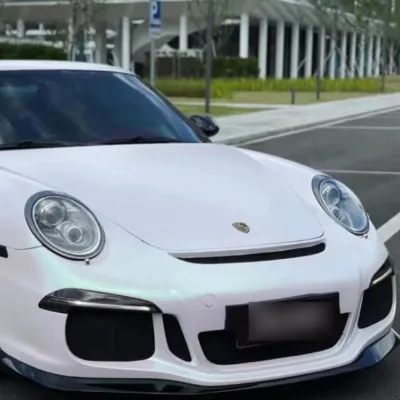 Matte Metallic Chameleon Aurora White Car Vinyl Wrap 02