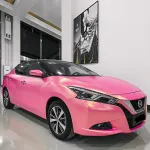 Metallic Diamond Gold Pink Vinyl Wrap