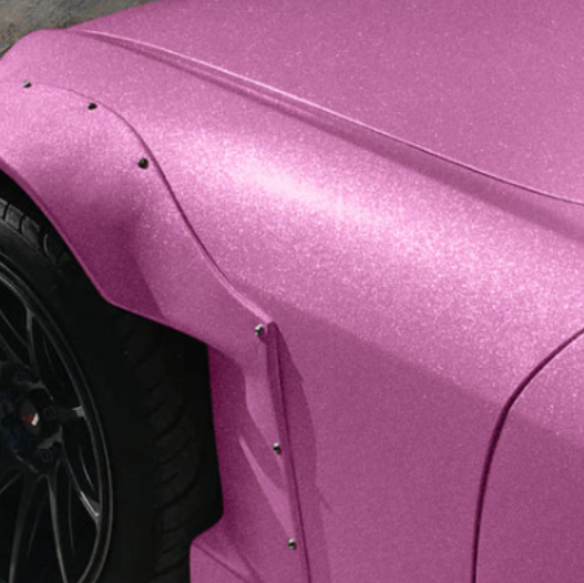 Gloss Pink Glitter Car Wrap Metallic Sparkle Pink Vinyl Wraps