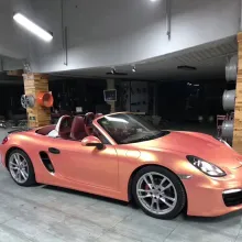 Gloss Pink Gold Car Wrap