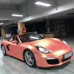 Gloss Metallic Gold Pink Vinyl Car Wrap