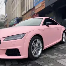 Matte Rose Pink Car Vinyl Wrap